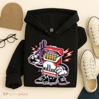 Killer Anti Smoking Cigarettes Funny Graffiti Cartoon Hoodie thumb 4
