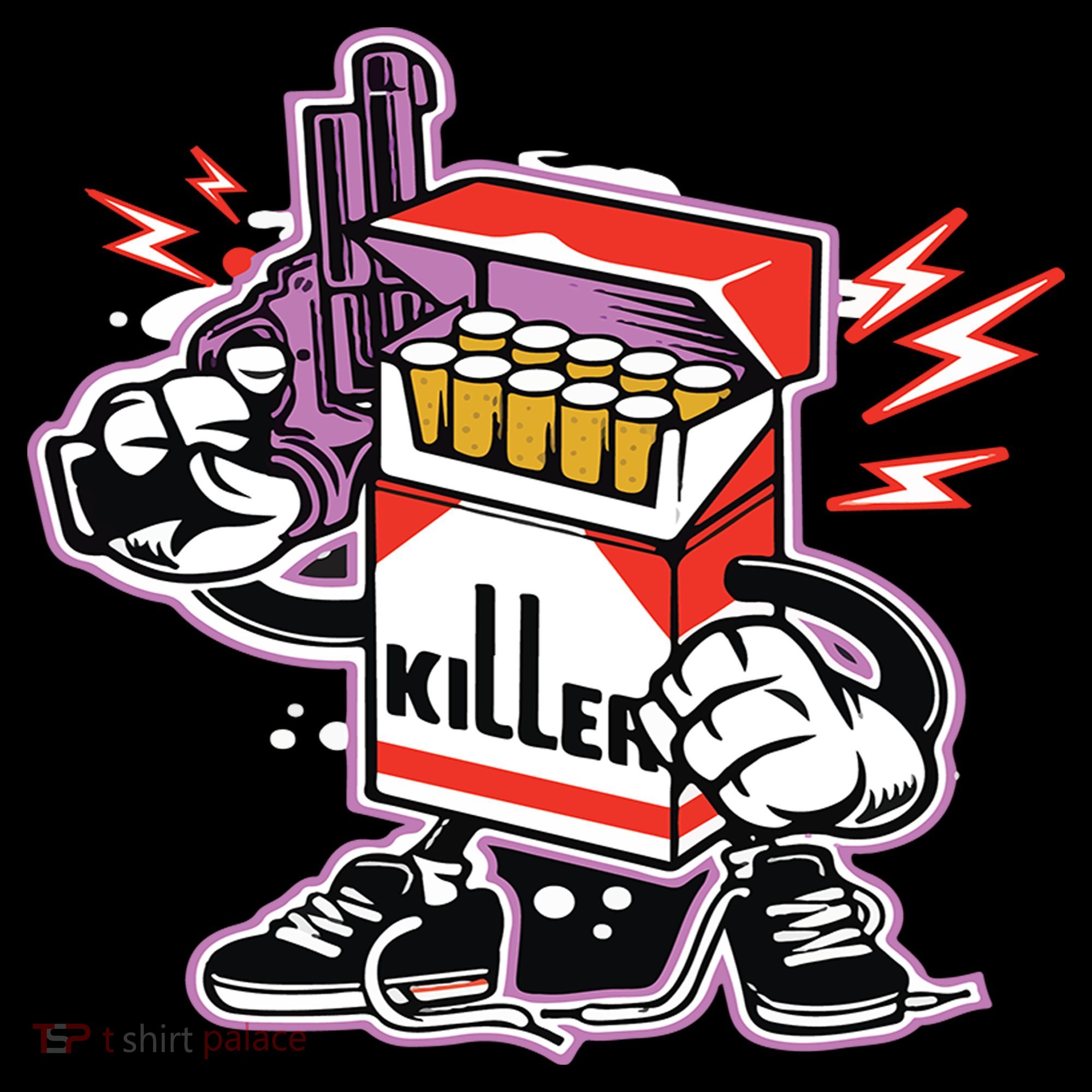Killer Anti Smoking Cigarettes Funny Graffiti Cartoon Sweatshirt
