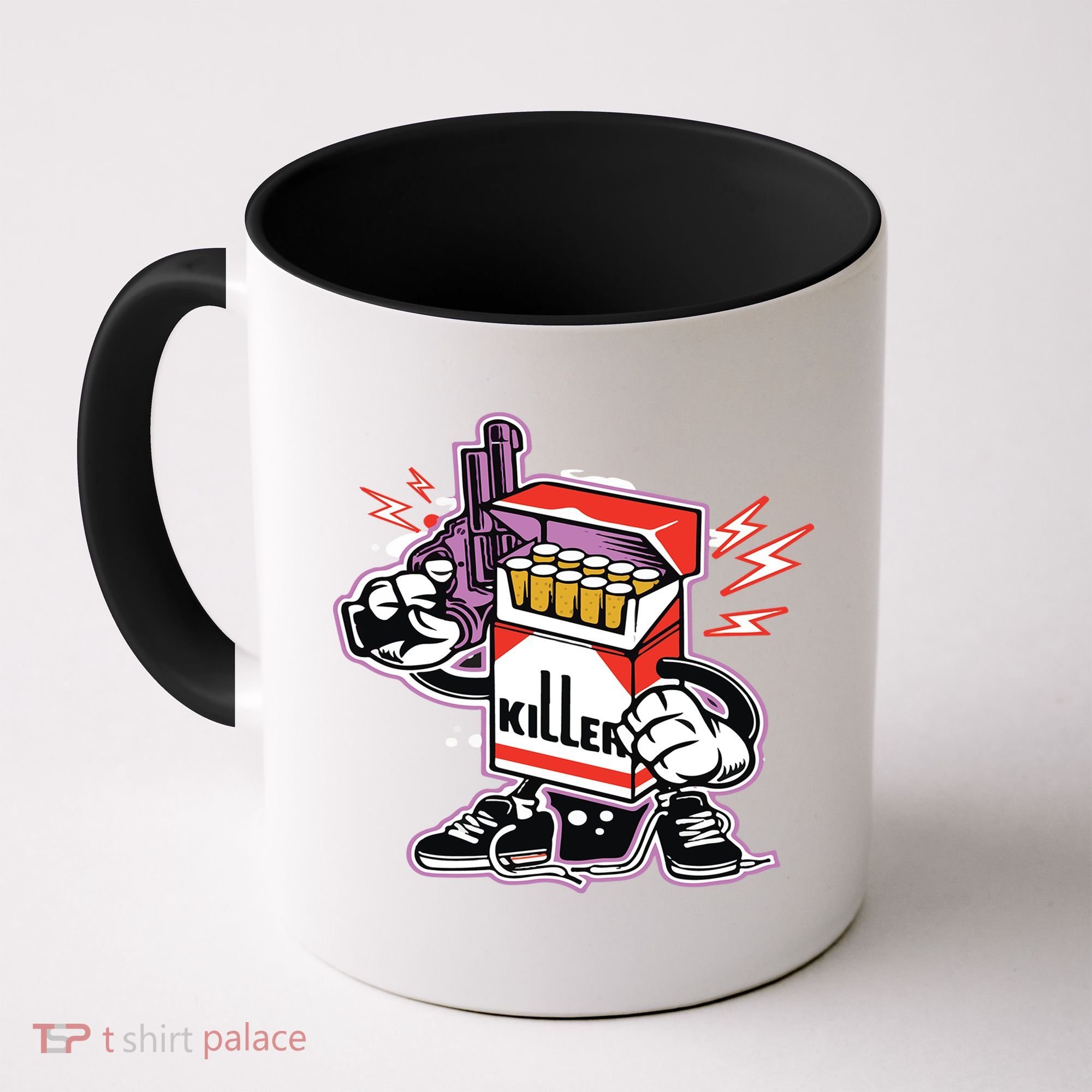 Killer Anti Smoking Cigarettes Funny Graffiti Cartoon Coffee Mug
