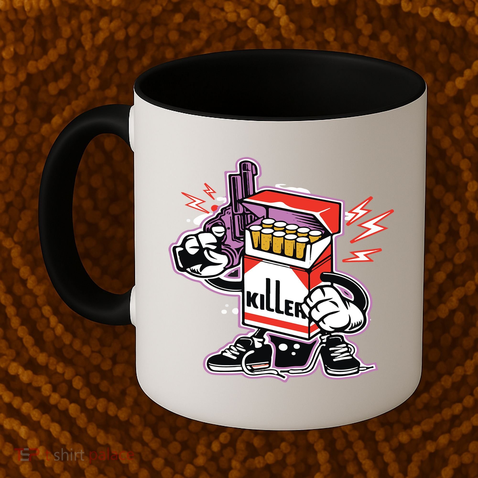 Killer Anti Smoking Cigarettes Funny Graffiti Cartoon Coffee Mug