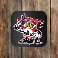 Killer Anti Smoking Cigarettes Funny Graffiti Cartoon Coaster thumb 0