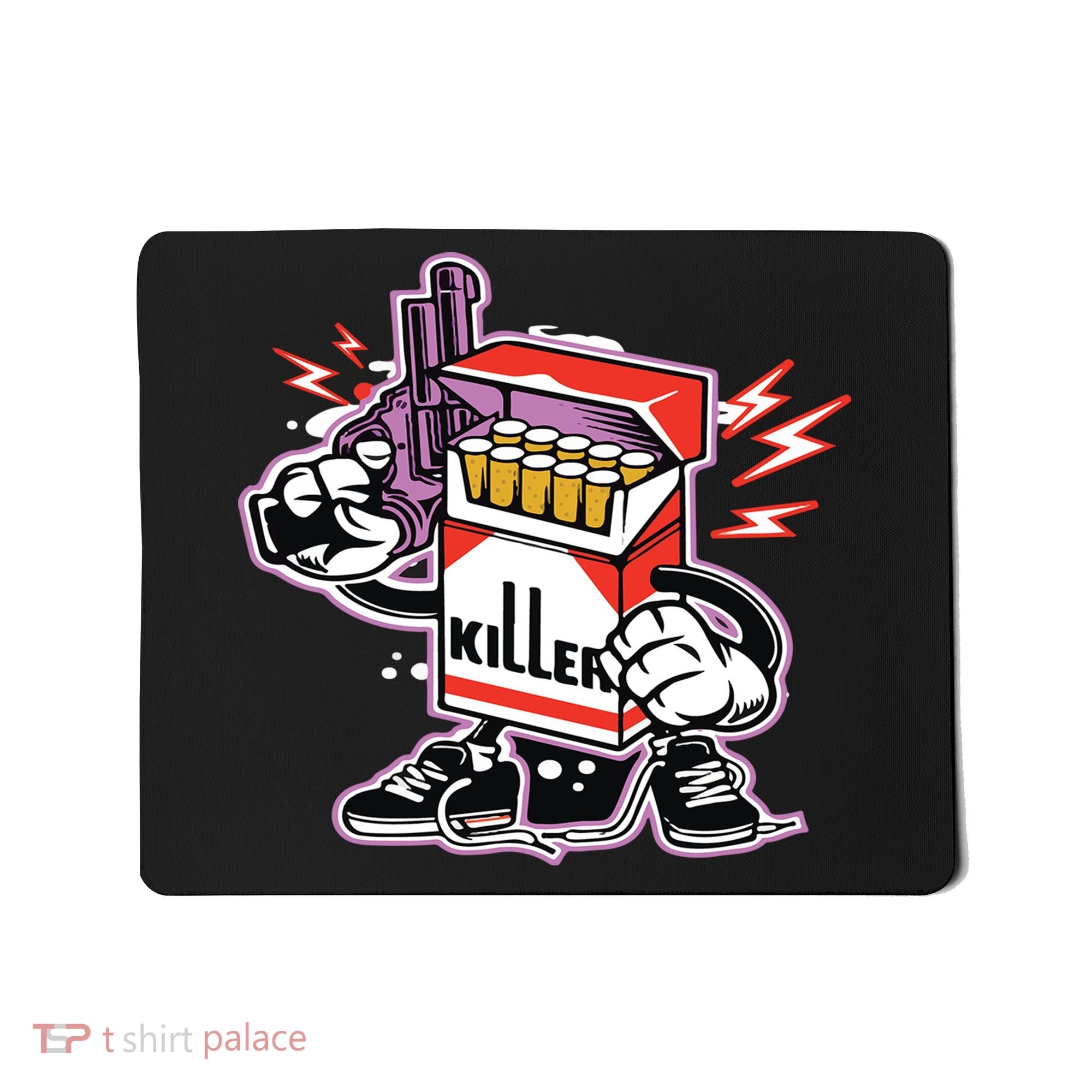 Killer Anti Smoking Cigarettes Funny Graffiti Cartoon Mousepad