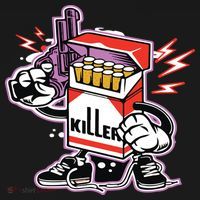 Killer Anti Smoking Cigarettes Funny Graffiti Cartoon Women's Tank Top thumb 5