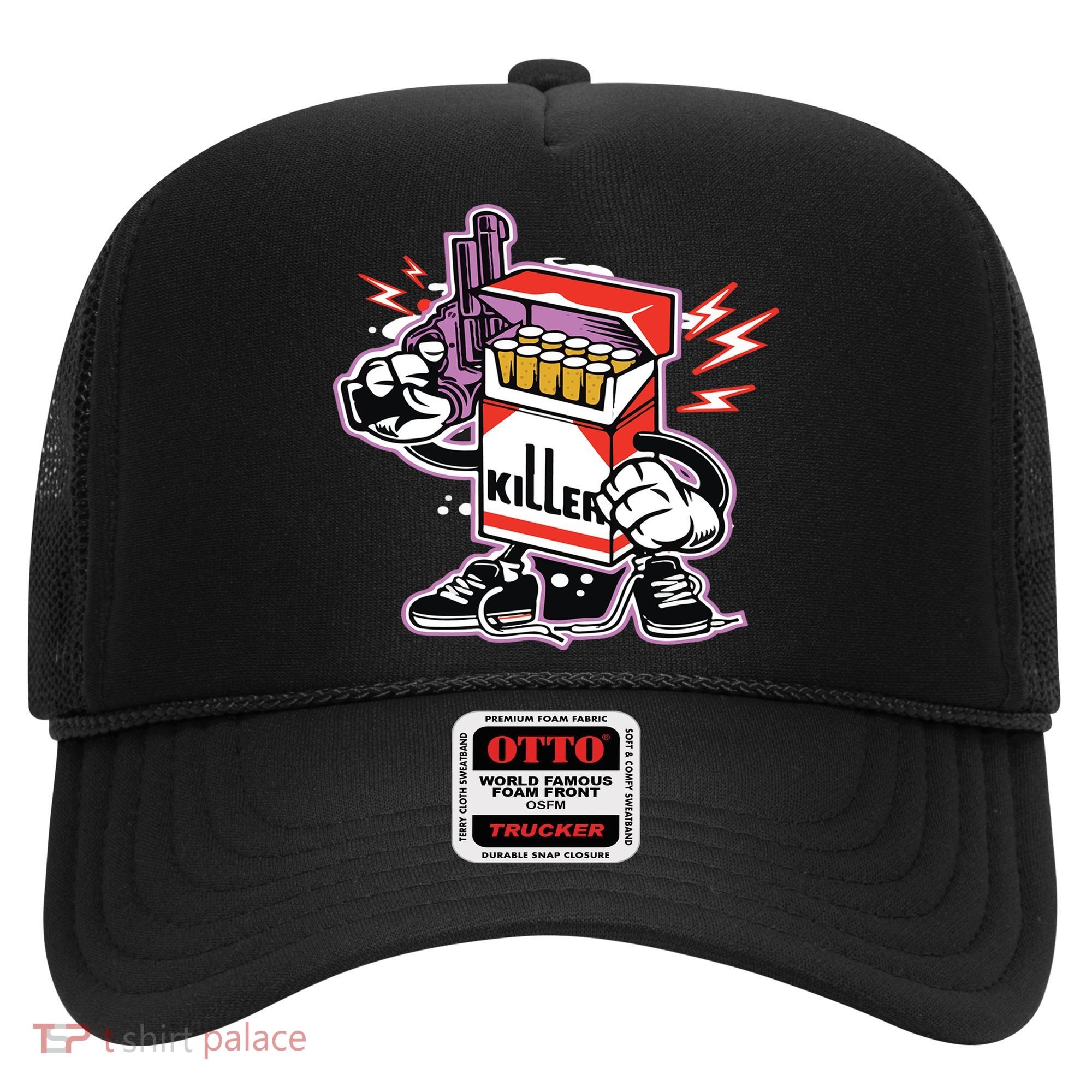 Killer Anti Smoking Cigarettes Funny Graffiti Cartoon Hat