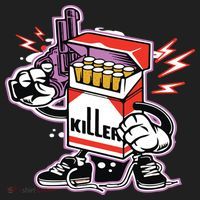 Killer Anti Smoking Cigarettes Funny Graffiti Cartoon Hat thumb 2