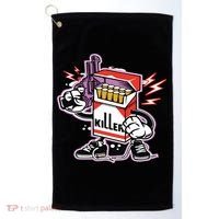 Killer Anti Smoking Cigarettes Funny Graffiti Cartoon Golf Towel thumb 0