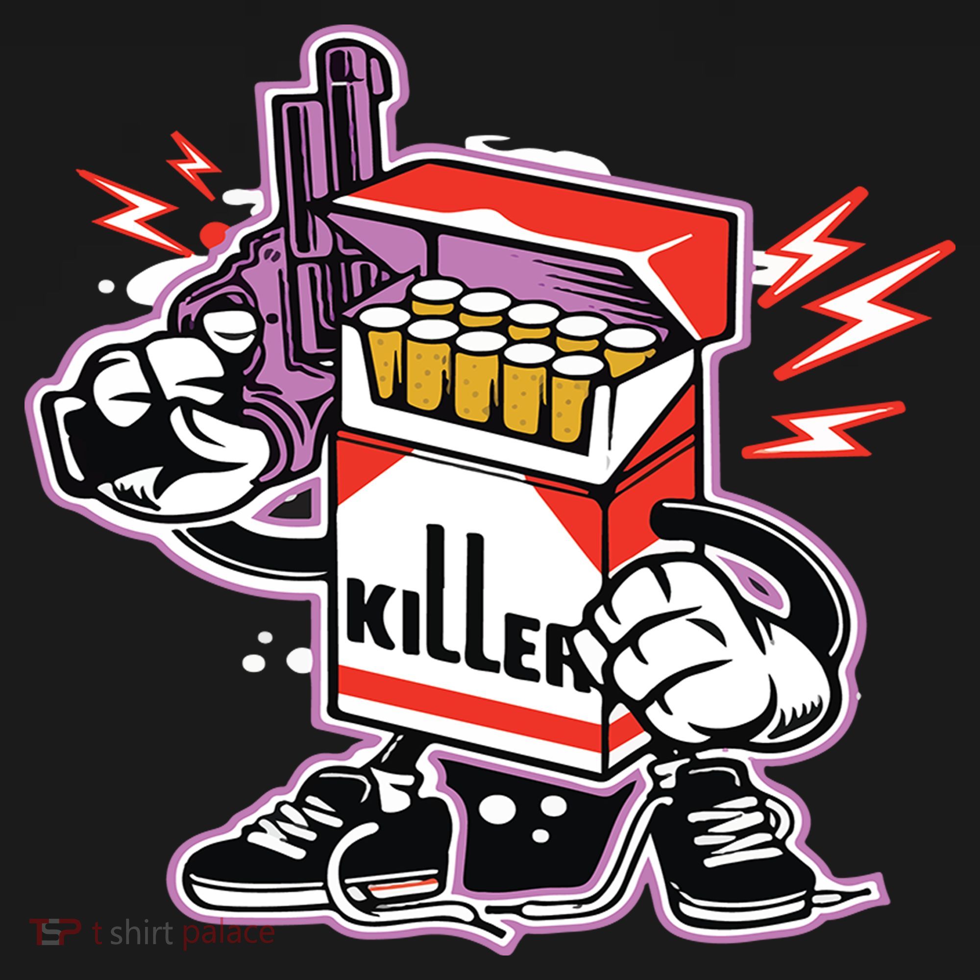 Killer Anti Smoking Cigarettes Funny Graffiti Cartoon Visor