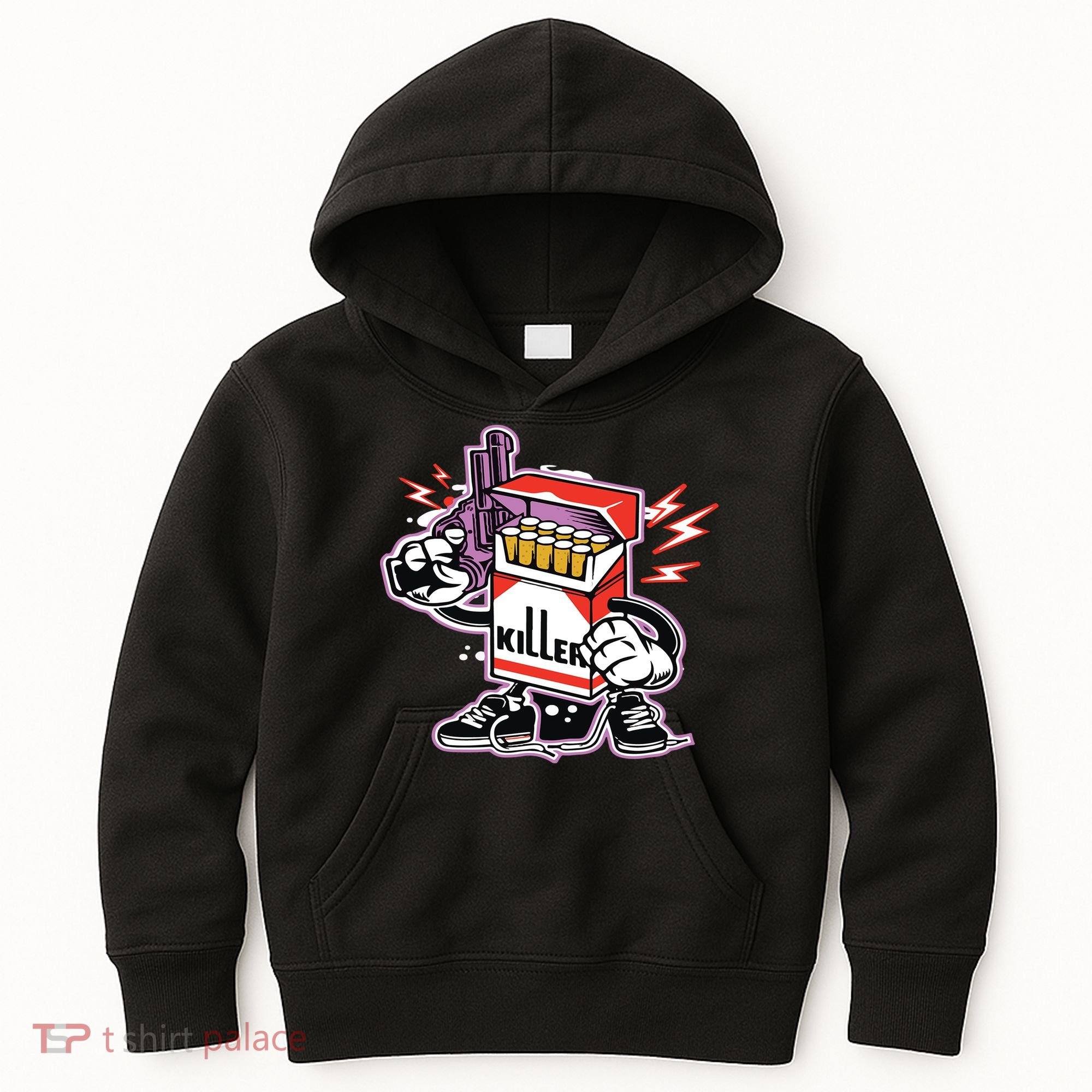 Killer Anti Smoking Cigarettes Funny Graffiti Cartoon Kids Hoodie