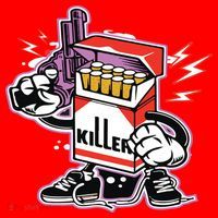 Killer Anti Smoking Cigarettes Funny Graffiti Cartoon Santa Hat thumb 1