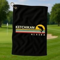 Ketchikan Alaska Souvenirs Golf Towel thumb 1