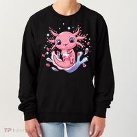 Kawaii Axolotl Strawberry Milk Shake Japanese Anime 2 Women's Sweatshirt thumb 0