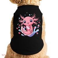 Kawaii Axolotl Strawberry Milk Shake Japanese Anime 2 Doggie Tank thumb 0