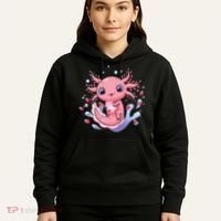 Kawaii Axolotl Strawberry Milk Shake Japanese Anime 2 Hoodie thumb 5