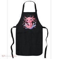 Kawaii Axolotl Strawberry Milk Shake Japanese Anime 2 Apron thumb 0