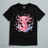 Kawaii Axolotl Strawberry Milk Shake Japanese Anime 2 T-Shirt thumb 5