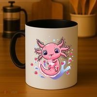 Kawaii Axolotl Strawberry Milk Shake Japanese Anime 2 Coffee Mug thumb 4
