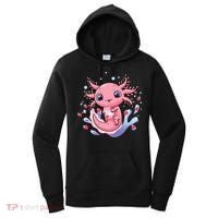 Kawaii Axolotl Strawberry Milk Shake Japanese Anime 2 Women's Hoodie thumb 0