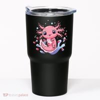 Kawaii Axolotl Strawberry Milk Shake Japanese Anime 2 Tumbler thumb 0