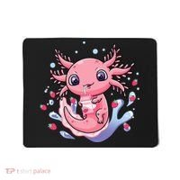 Kawaii Axolotl Strawberry Milk Shake Japanese Anime 2 Mousepad thumb 0