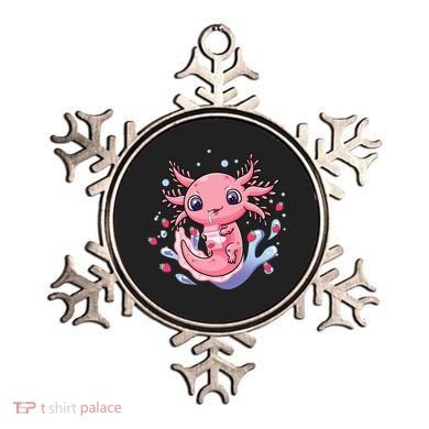 Kawaii Axolotl Strawberry Milk Shake Japanese Anime 2 Ornament