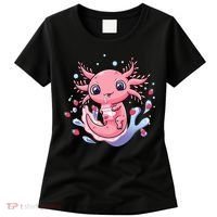 Kawaii Axolotl Strawberry Milk Shake Japanese Anime 2 Women's T-Shirt thumb 0