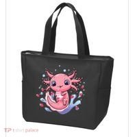 Kawaii Axolotl Strawberry Milk Shake Japanese Anime 2 Tote Bag thumb 3