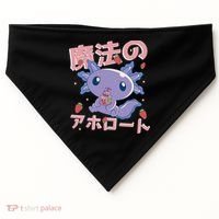 Kawaii Axolotl Strawberry Milk Shake Japanese Anime USA-Made Doggie Bandana thumb 0