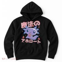 Kawaii Axolotl Strawberry Milk Shake Japanese Anime Hoodie thumb 0