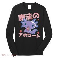 Kawaii Axolotl Strawberry Milk Shake Japanese Anime Long Sleeve Shirt thumb 0