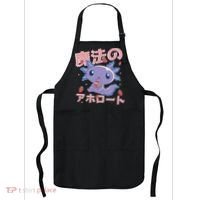 Kawaii Axolotl Strawberry Milk Shake Japanese Anime Apron thumb 0