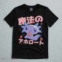 Kawaii Axolotl Strawberry Milk Shake Japanese Anime T-Shirt thumb 5