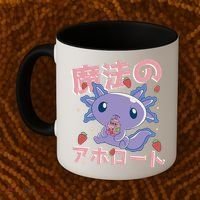 Kawaii Axolotl Strawberry Milk Shake Japanese Anime Coffee Mug thumb 2