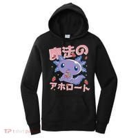 Kawaii Axolotl Strawberry Milk Shake Japanese Anime Women's Hoodie thumb 0
