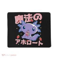 Kawaii Axolotl Strawberry Milk Shake Japanese Anime Mousepad thumb 0
