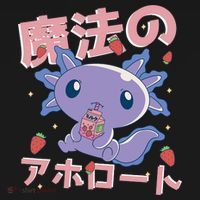 Kawaii Axolotl Strawberry Milk Shake Japanese Anime Visor thumb 3