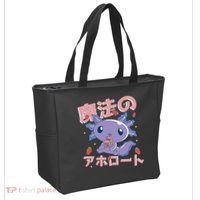 Kawaii Axolotl Strawberry Milk Shake Japanese Anime Tote Bag thumb 2