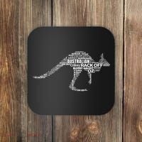 Kangaroo Australian Slang Shirts For Aussies Australia Coaster thumb 0