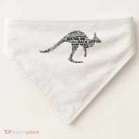 Kangaroo Australian Slang Shirts For Aussies Australia USA-Made Doggie Bandana thumb 0