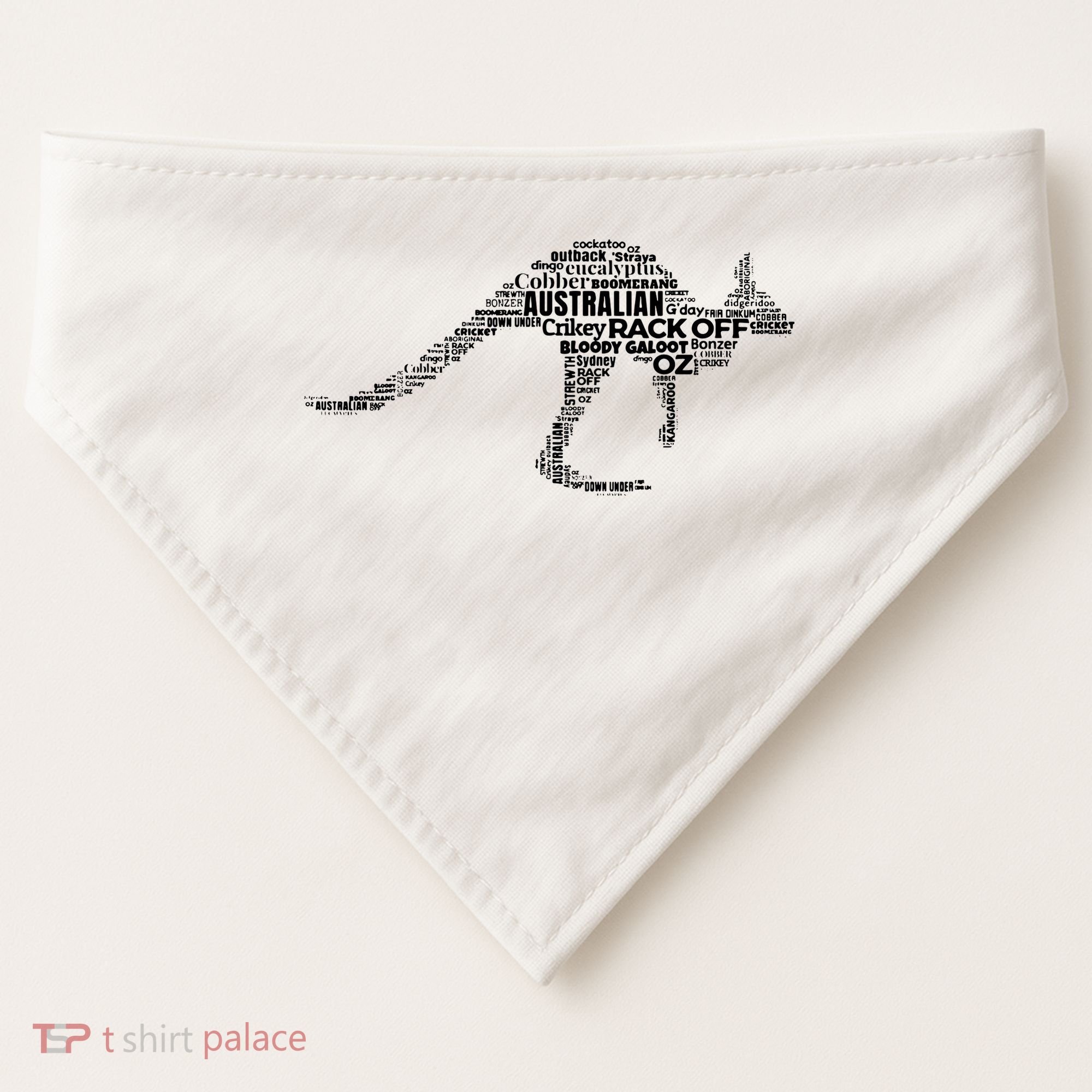 Kangaroo Australian Slang Shirts For Aussies Australia USA-Made Doggie Bandana