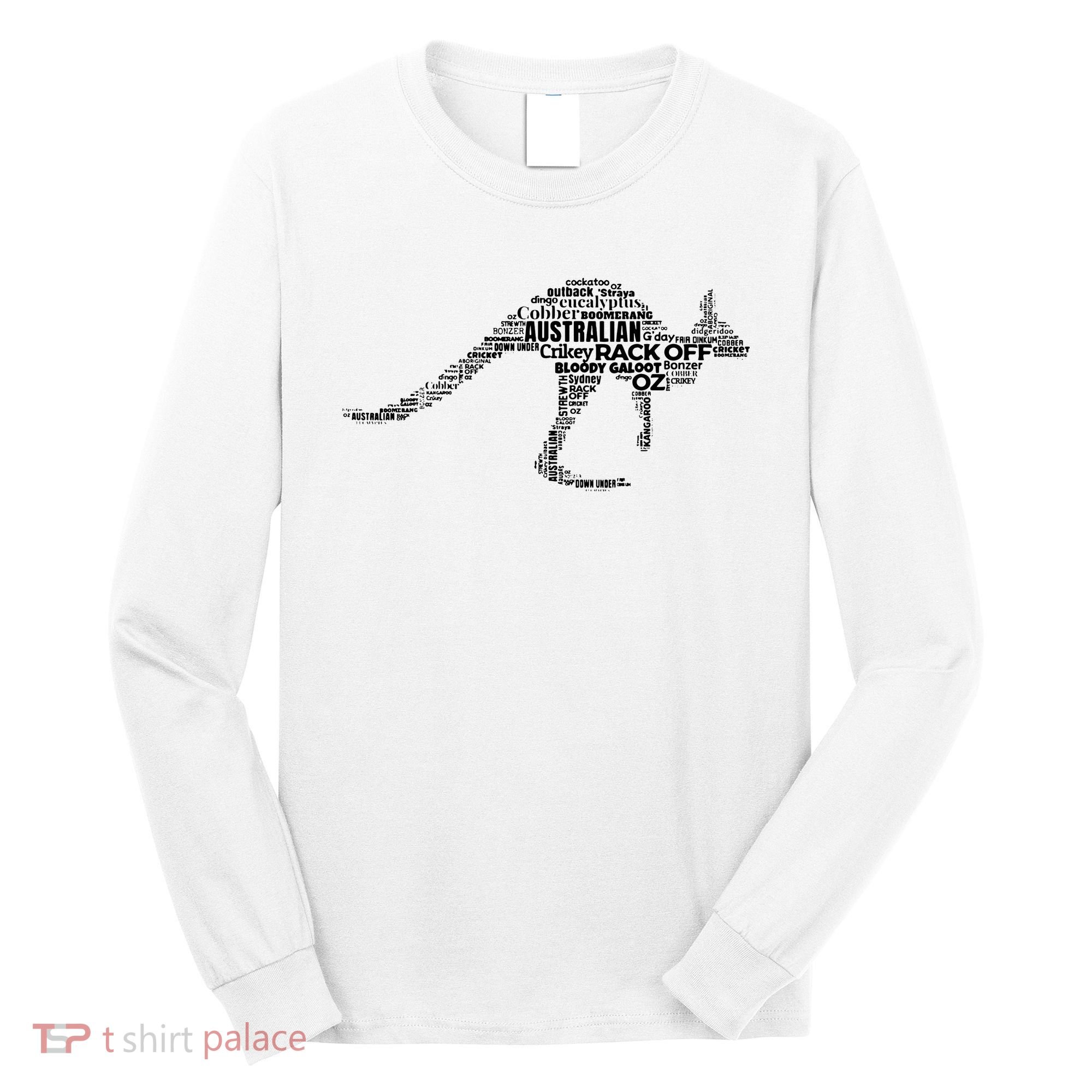 Kangaroo Australian Slang Shirts For Aussies Australia Long Sleeve Shirt