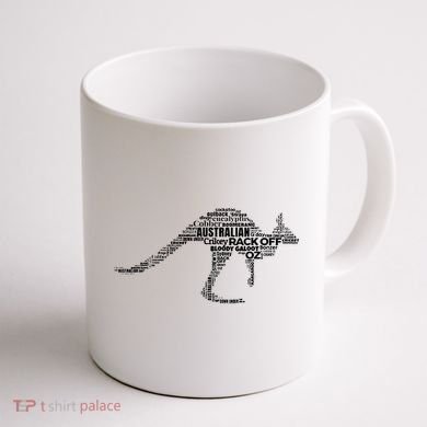 Kangaroo Australian Slang Shirts For Aussies Australia Coffee Mug back