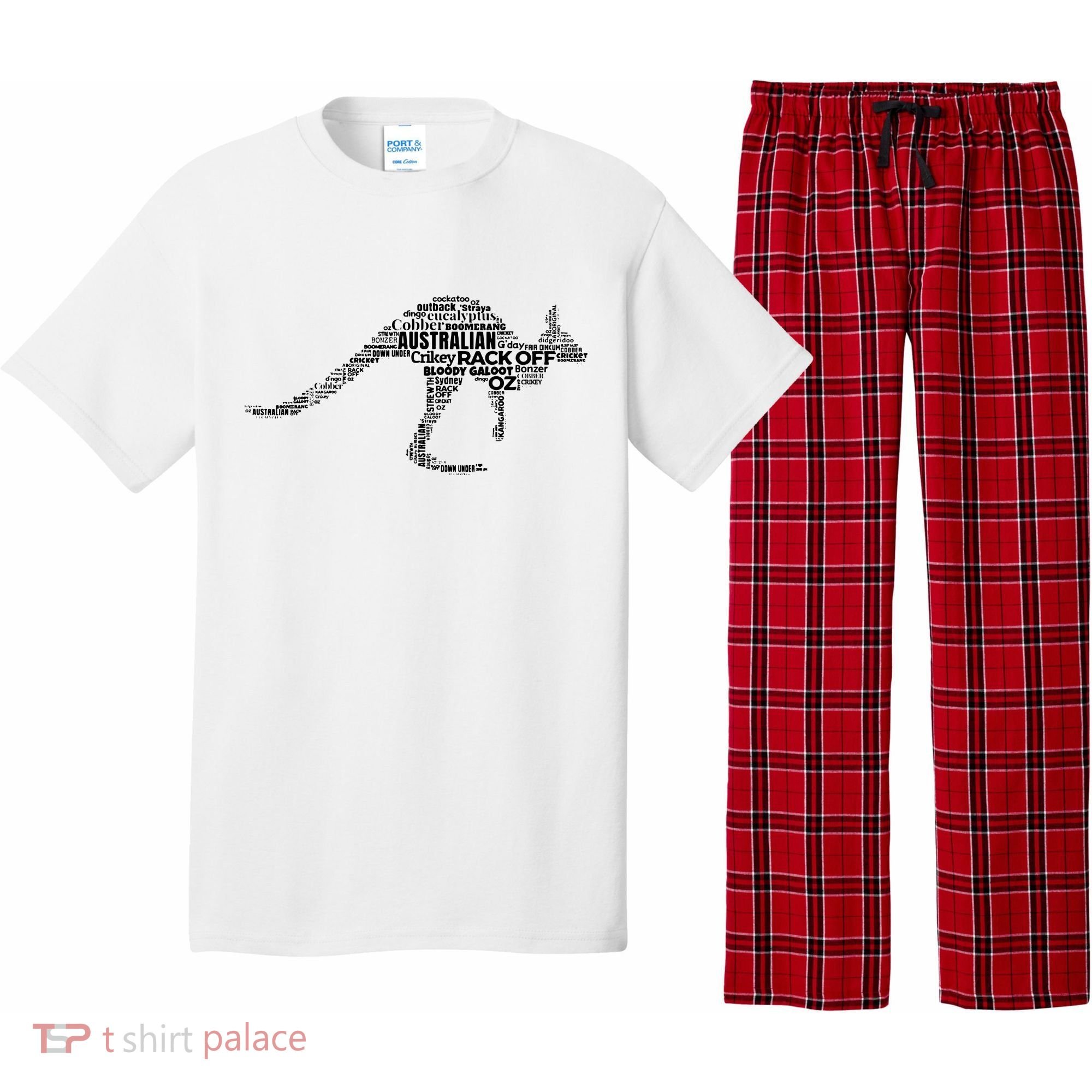 Kangaroo Australian Slang Shirts For Aussies Australia Pajama Set
