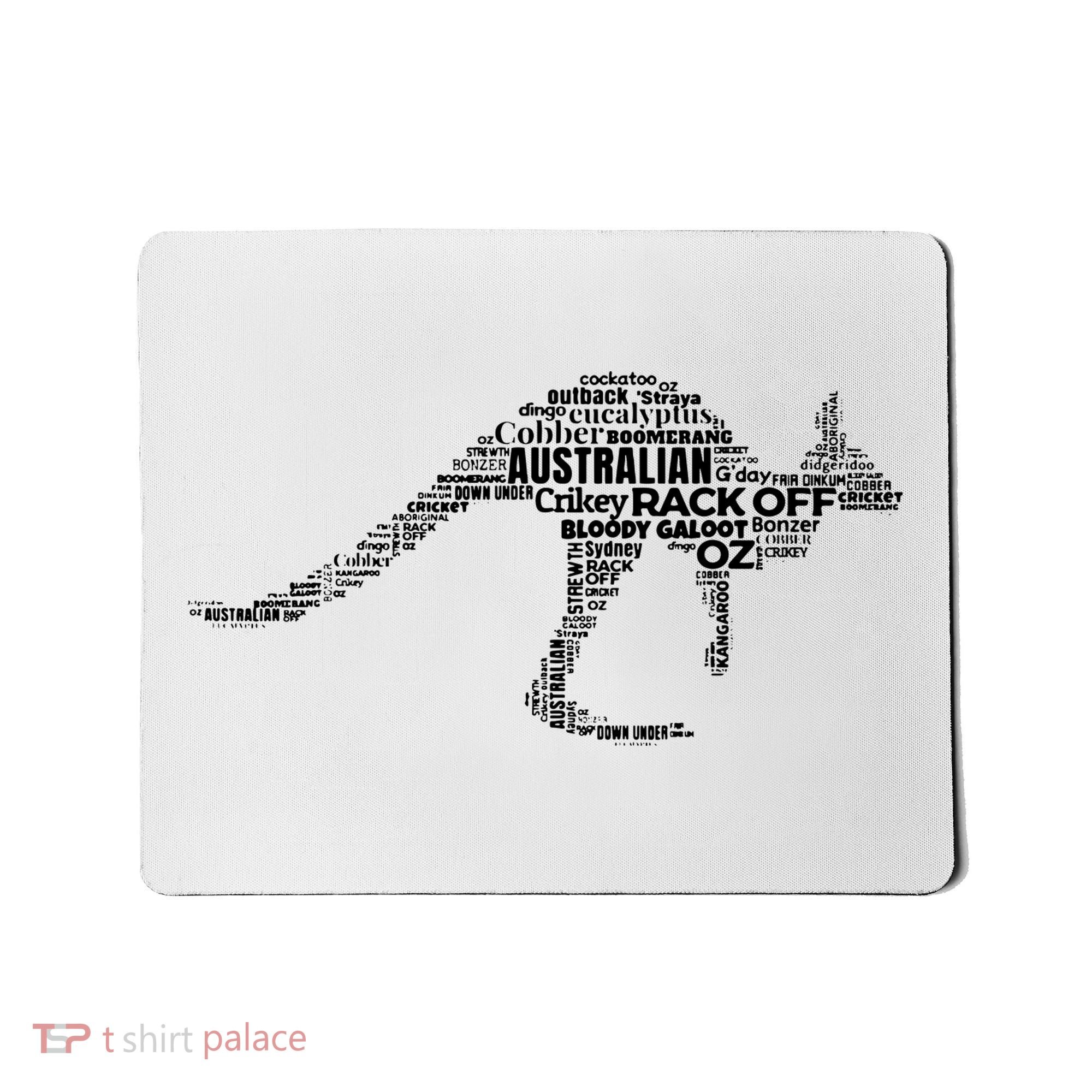 Kangaroo Australian Slang Shirts For Aussies Australia Mousepad