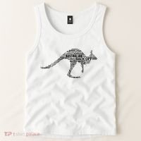 Kangaroo Australian Slang Shirts For Aussies Australia Tank Top thumb 2
