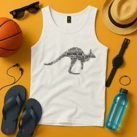 Kangaroo Australian Slang Shirts For Aussies Australia Tank Top thumb 4