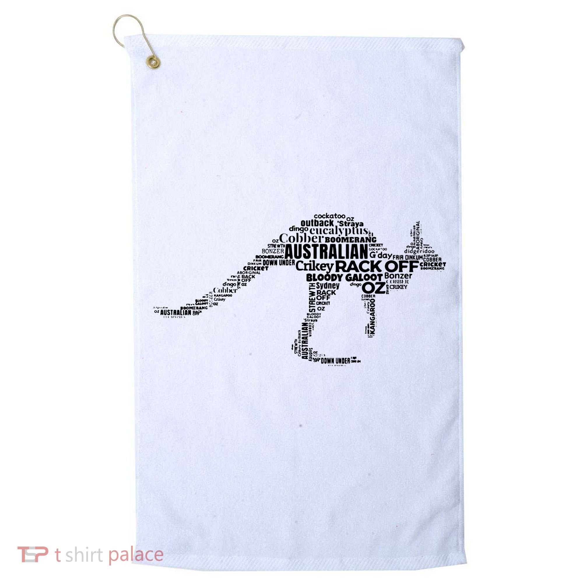 Kangaroo Australian Slang Shirts For Aussies Australia Golf Towel