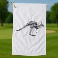 Kangaroo Australian Slang Shirts For Aussies Australia Golf Towel thumb 1