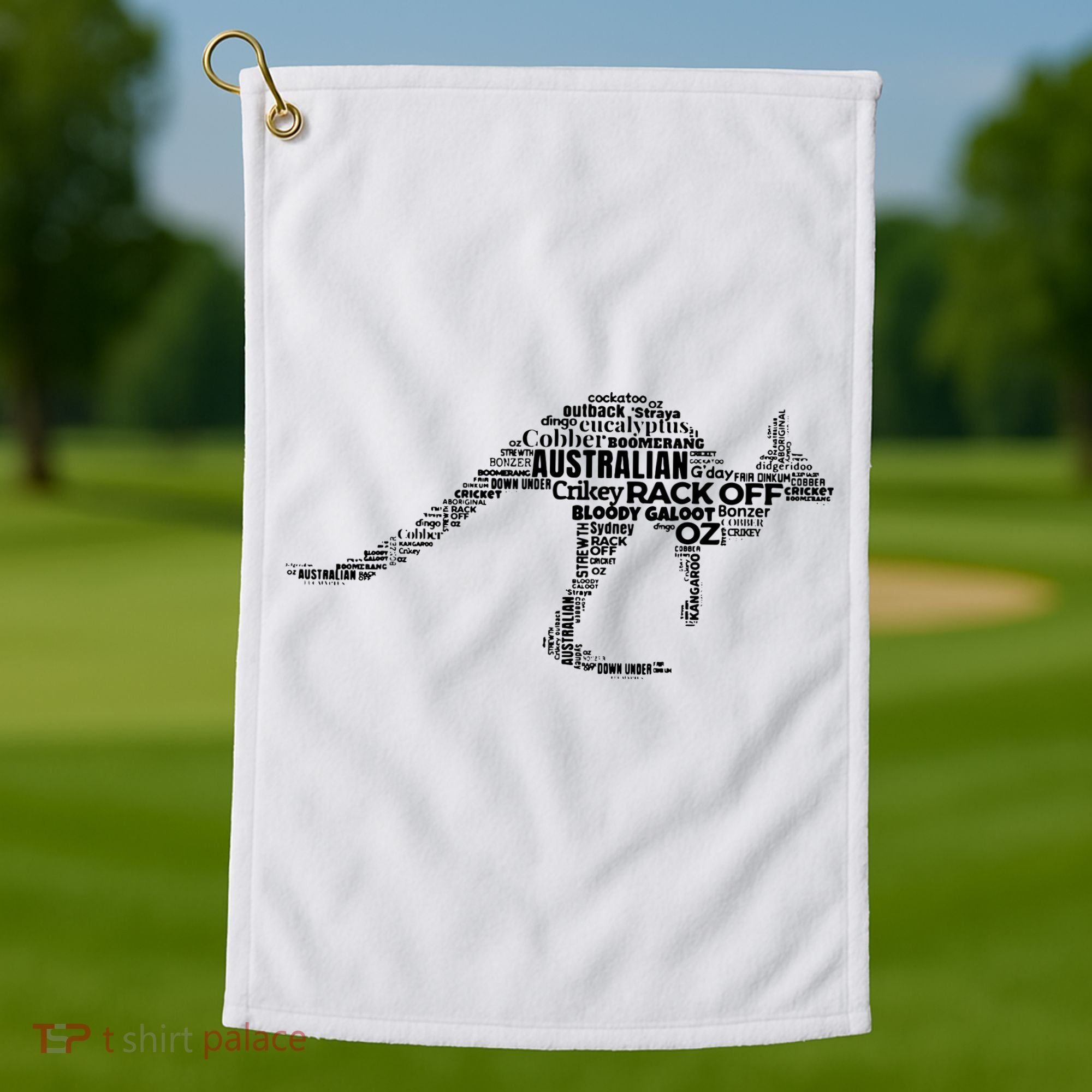 Kangaroo Australian Slang Shirts For Aussies Australia Golf Towel
