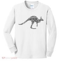 Kangaroo Australian Slang Shirts For Aussies Australia Kids Long Sleeve Shirt thumb 0