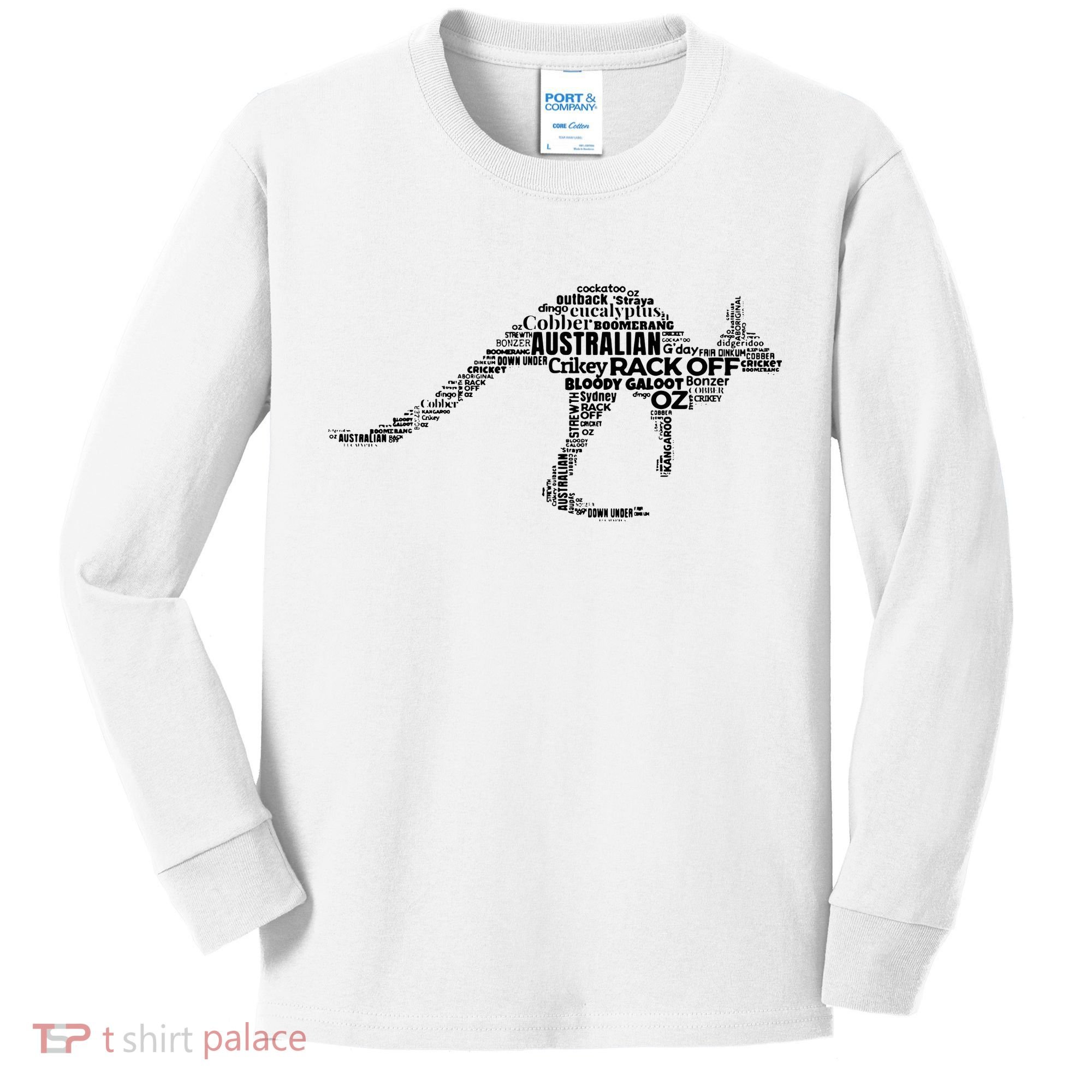 Kangaroo Australian Slang Shirts For Aussies Australia Kids Long Sleeve Shirt